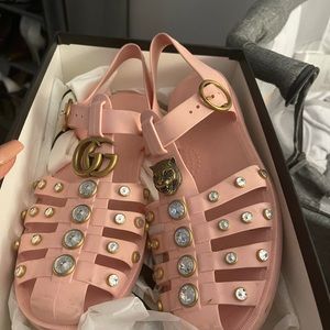 Gucci rubber upper and sole sandal